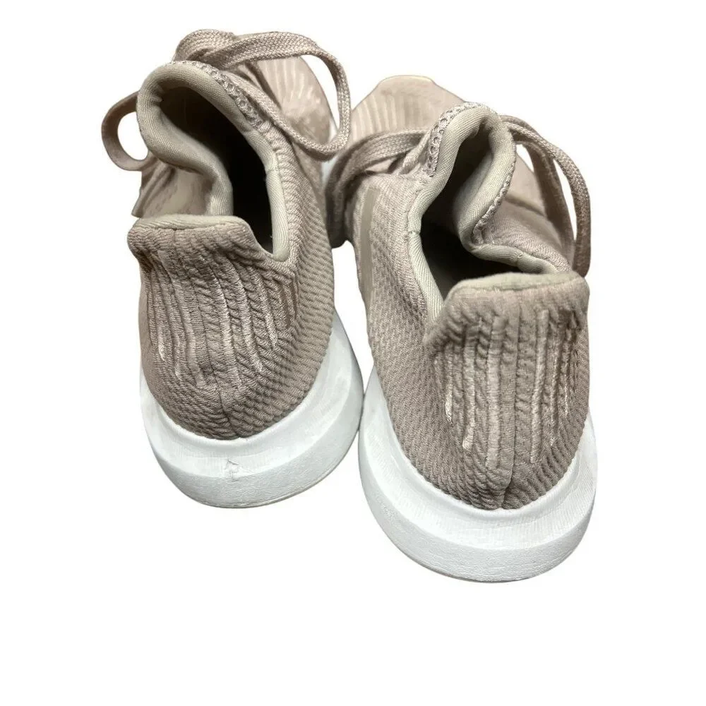 Adidas Beige Athletic Running Shoes Size 7 Womens Rubber Sole Lightweight & Brea